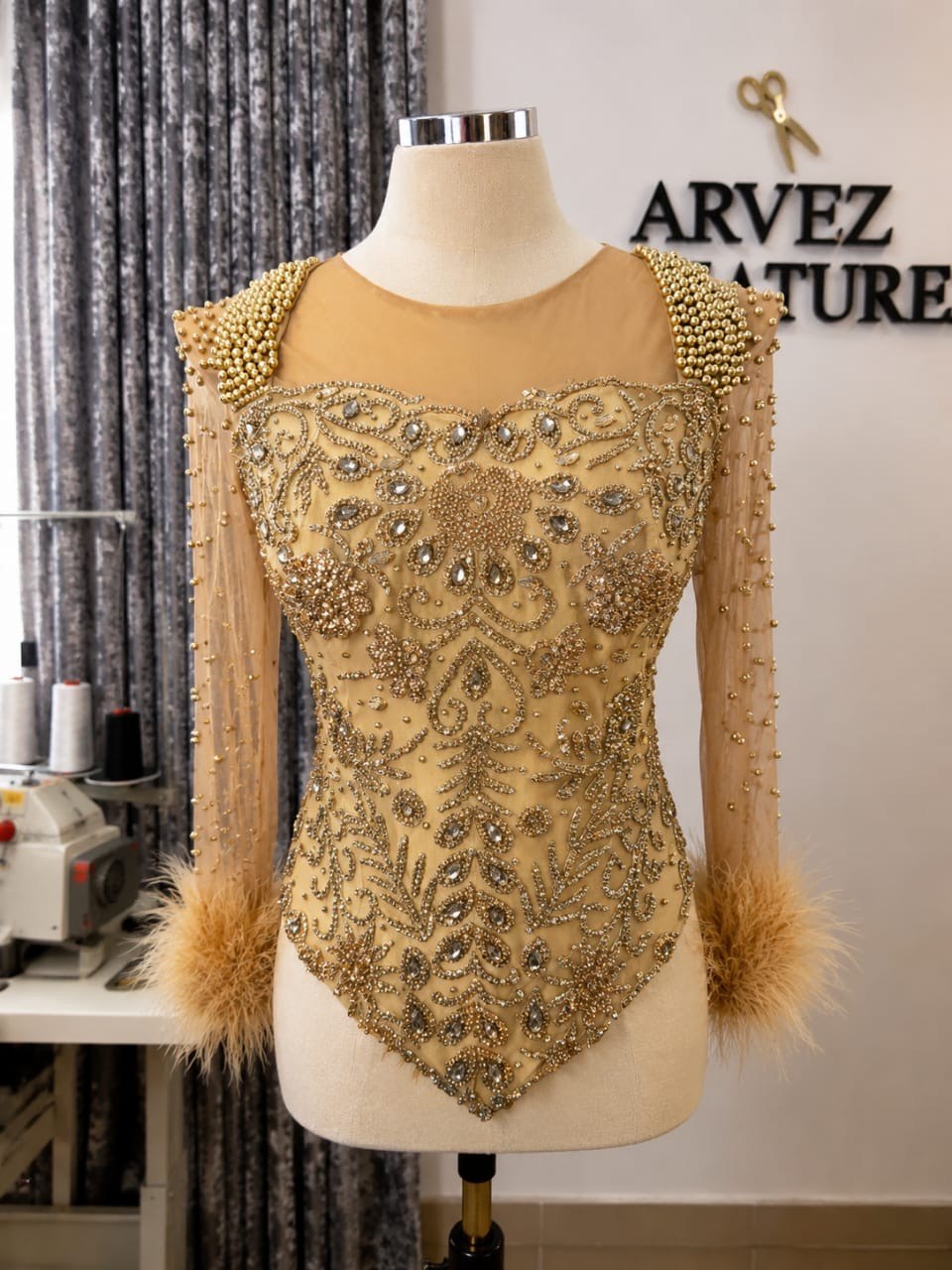 Gold Embellished Bodice